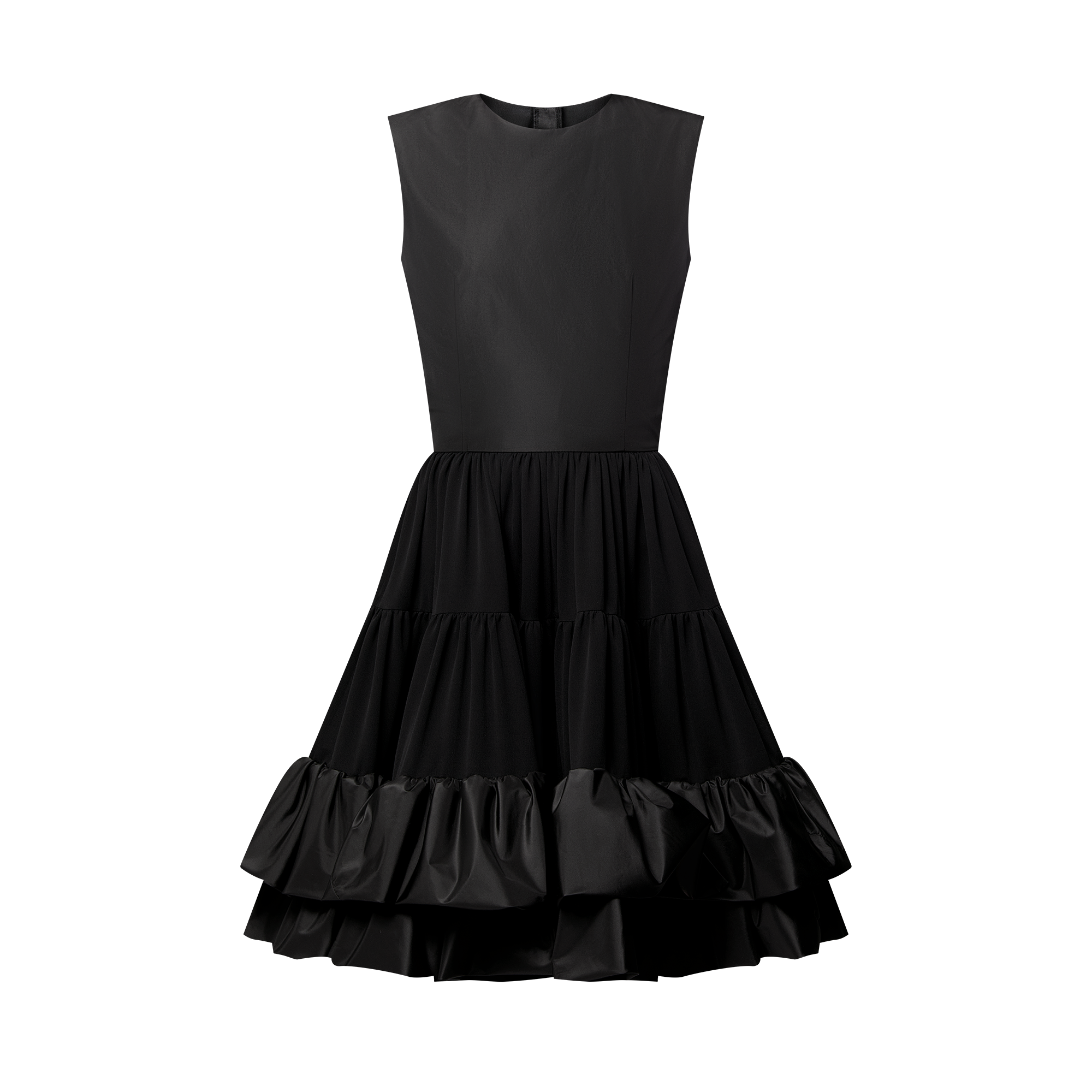 THEORY Black Torylevina Lustrate Ruffle-Hem purchases Dress